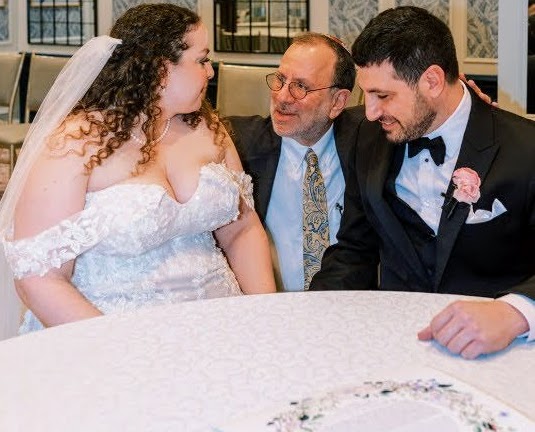 With the couple at the ketubah signing